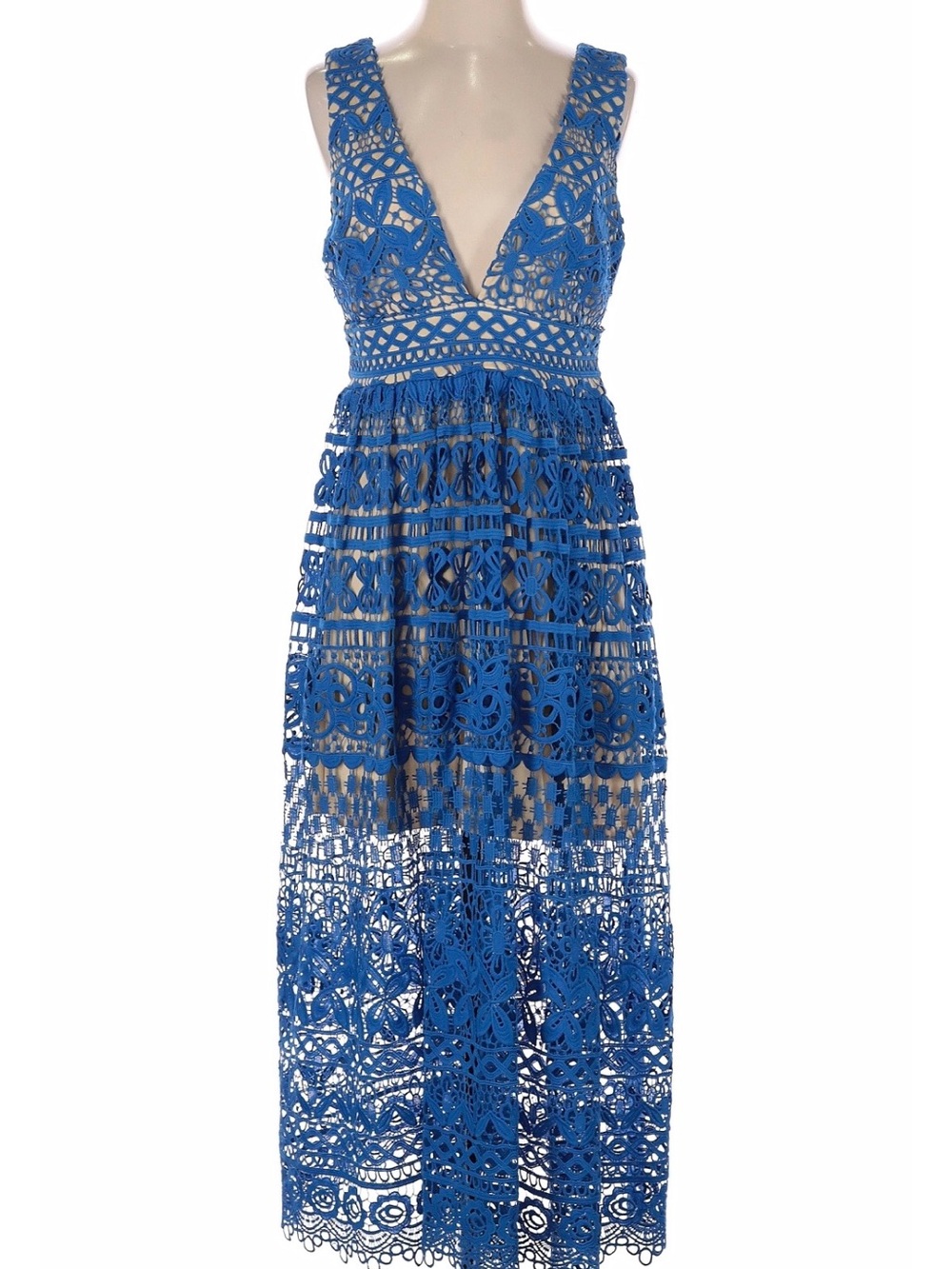 Just Me Lace V-Neck Maxi Dress